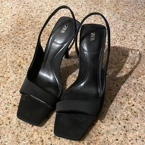 Sling back sandal heels